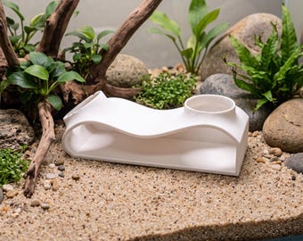 Corydoras Cave, Dual Entrance Aquarium Hide for Cory Catfish, Low Profile Fish Tank Tunnel