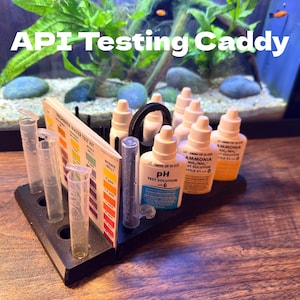 API Test Kit Organizer Caddy 3D Printed Aquarium Testing Tray
