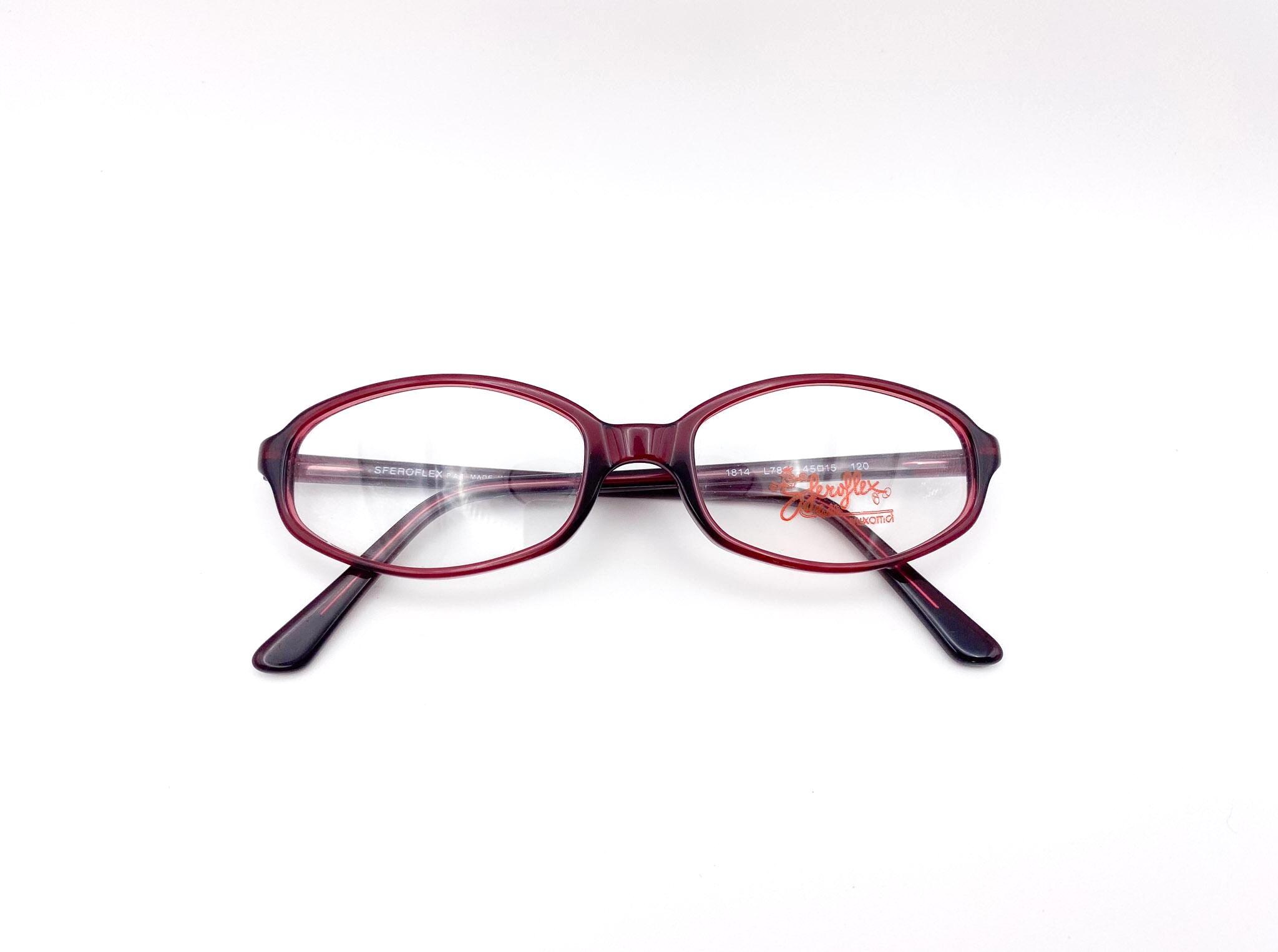 Oval Burgundy Glasses - Etsy