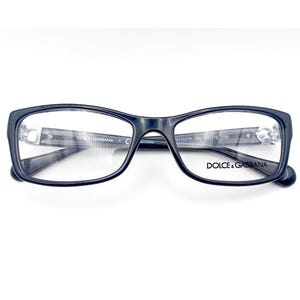 2000s DOLCE & GABBANA Vintage Eyeglasses | Black Rectangular Acetate Frames | Authentic Deadstock Eyewear