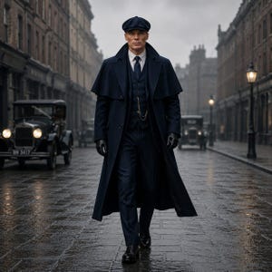 Mens Long Wool Coat | Vintage British Overcoat | Classic Gentleman Cape Coat | Winter Formal Coat | Custom Tailored