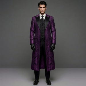 Paarse steampunk-rok voor heren, gothic festivaloutfit