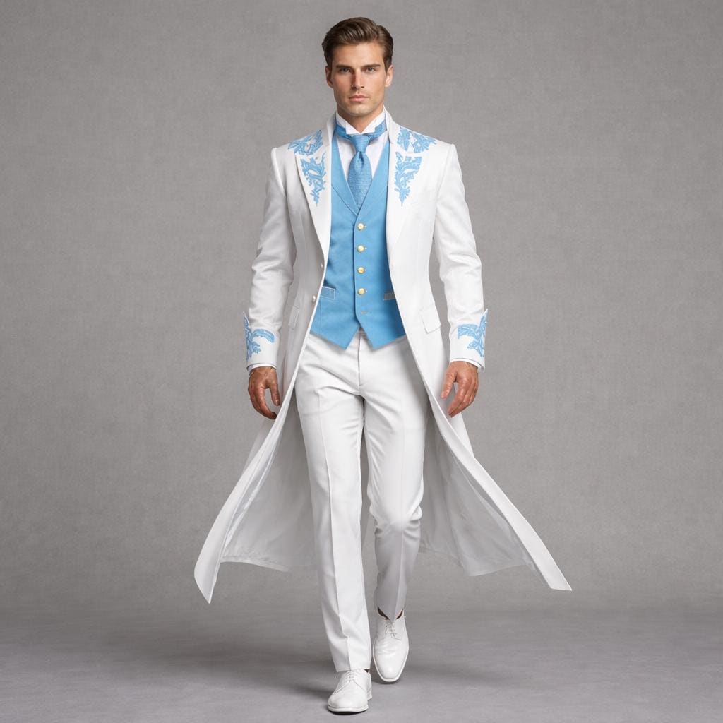 Mayerilby Royal Court Prince Costume Breasted Suit Gild Blazer