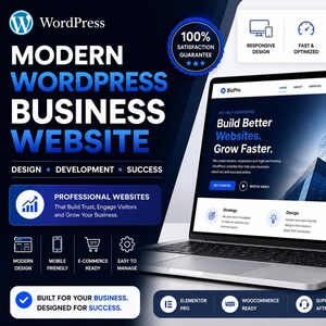 Custom WordPress Website Design for business: Professional, Optimized, Responsive