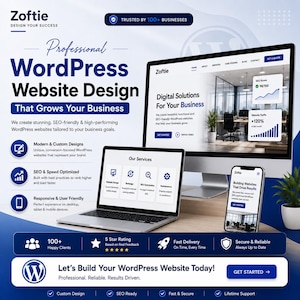WordPress Business Website Design & Redesign, Custom Templates, WordPress developer, SEO Optimized, modern website design