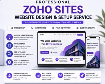 Conception et configuration de sites web Zoho Sites | Sites web professionnels personnalisés, optimisés pour le référencement naturel et compatibles avec les appareils mobiles