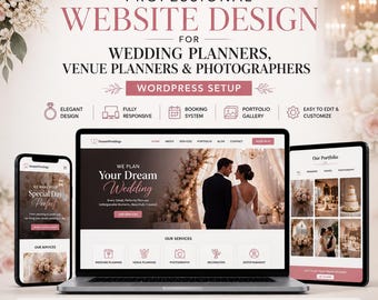 Création de sites web WordPress pour organisateurs de mariage, organisateurs de lieux de réception et photographes
