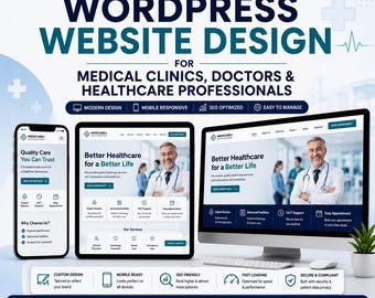 Conception et mise en place de sites web personnalisés pour les professionnels de la santé, les cliniques et les médecins (prise de rendez-vous) | Installation et personnalisation WordPress