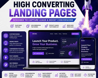 Conception de pages de destination WordPress personnalisées, pages de vente et de génération de prospects à fort taux de conversion