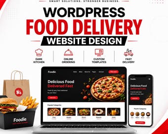 WordPress Food Delivery Website Design, Dark Kitchen, Online Ordering, Custom website design by Zoftie Solutions
