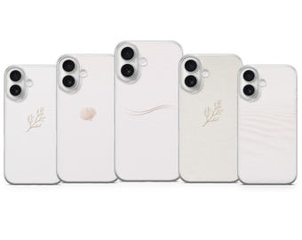 Minimalist Phone case Simple Cover for iPhone 17, 16, 15, 14, 13, 12, 11, Samsung S25, S24, S23, Pixel 10, 9, 8, 7, 6