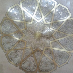 Original Handmade Persian Illumination Artwork – 24k Gold Shamsa Design, Framed image 6