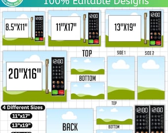 Sjabloon magnetron geschenkdoos, canva bewerkbare paasdoos, foamboard partij gunst geschenkdoos, ontwerp partij geschenkverpakking, instant download
