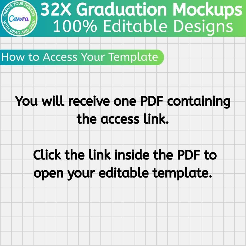 Graduation Rivan Mockup Graduation Canva Editable Mockup Bundle, Graduation Stole Templates ...