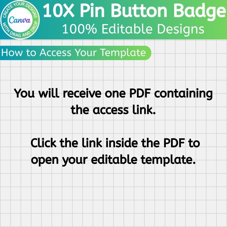 Pin Button Template Bundle, Canva Editable Pin Button Frames, Blank Pin ...