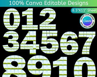 Photo Collage Canva Frame Number Template, Editable Canva Add Your Own Photo Frames, Team & Athlete Memory Board, Instant Download
