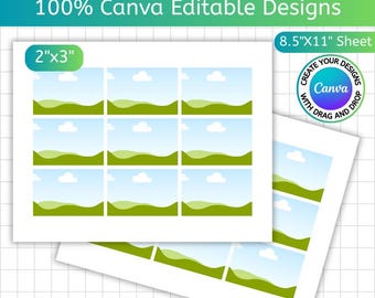 Bewerkbare afdrukbare sjablonen, Canva-bewerkbare productsjablonen, Foto's slepen en neerzetten voor digitale planner, Afdrukbare sublimatie, Digitaal