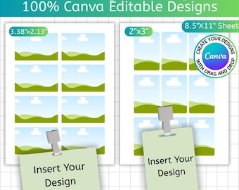 Customizable Id Badge Canva Editable Template, Name ID Badge Frame, Printable Staff ID Badge Template, Name ID Badge Canva Frame, Digital