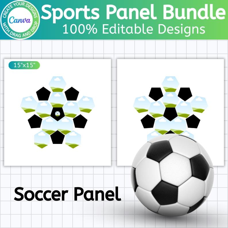 Sports Panel Template Bundle, Canva Editable Basketball, Football ...