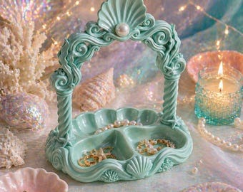 Ocean Scallop Arch Jewelry Organizer STL | Coastal Catchall Tray (Digital Download)