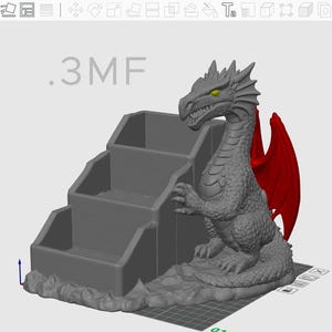 Arquivo STL para impressão 3D de organizador de dados de dragão, bandeja para dados de RPG, suporte para dados de Mahjong (Download digital) imagem 11