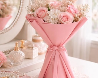 Bouquet Vase STL, Wrapped Flower Design 3D Print File (Digital Download)