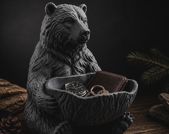 Grizzly Bear Catch-All Tray | Rustic Woodland Lodge Decor (Digital Download)
