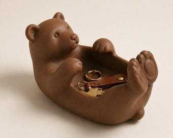 Minimalist Bear Valet Tray STL, Scandinavian Entryway Organizer, Modern Catchall (Digital Download)