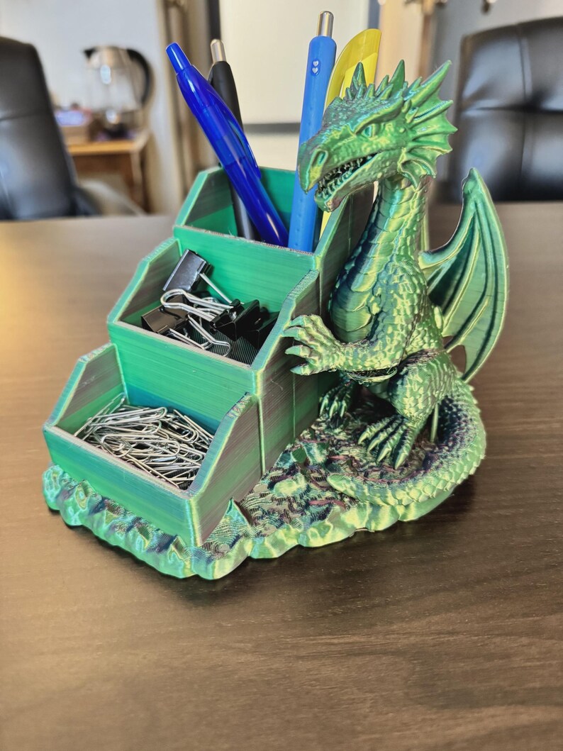 Arquivo STL para impressão 3D de organizador de dados de dragão, bandeja para dados de RPG, suporte para dados de Mahjong (Download digital) imagem 3