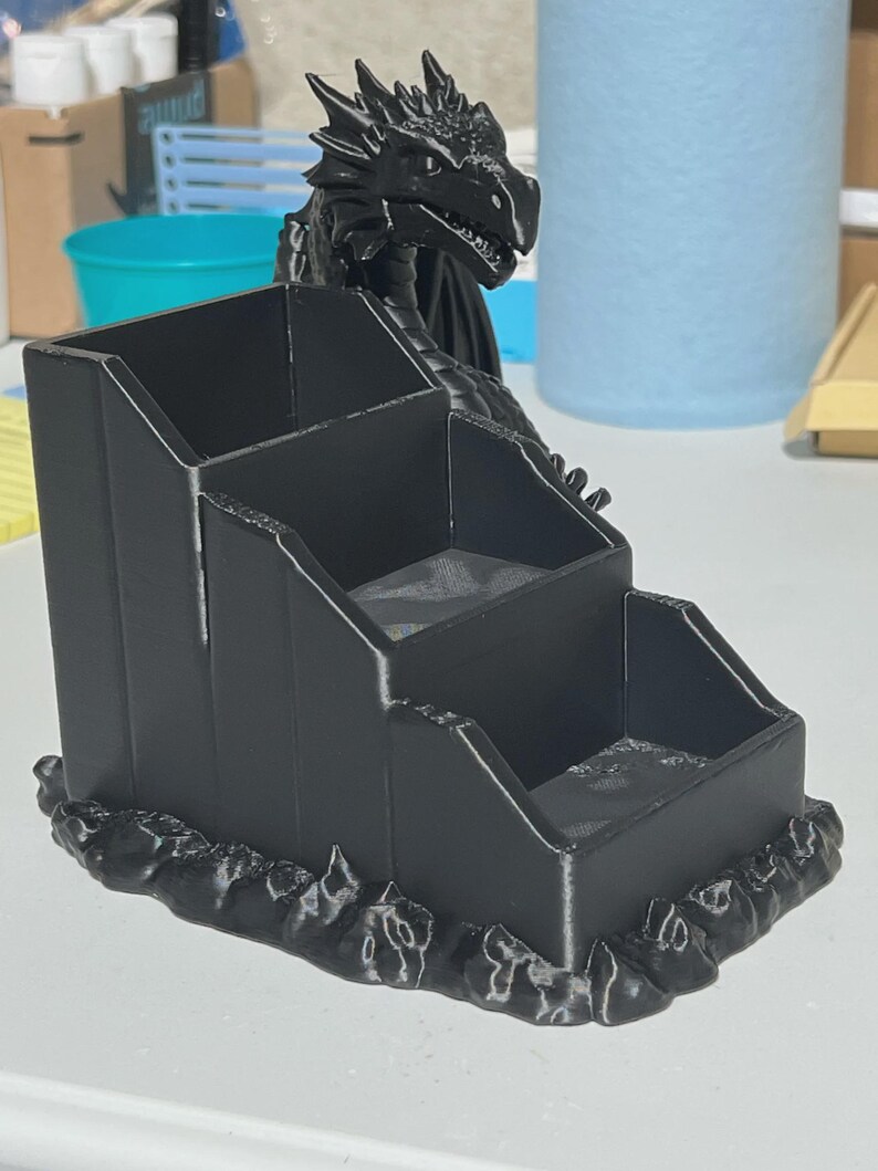 Arquivo STL para impressão 3D de organizador de dados de dragão, bandeja para dados de RPG, suporte para dados de Mahjong (Download digital) imagem 9