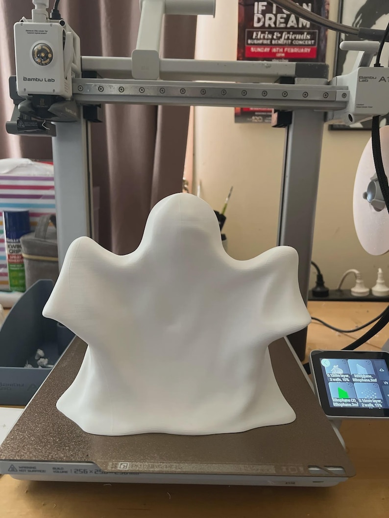 Spooky Ghost Candy Bowl STL, Halloween Treat Holder 3D Print File image 5