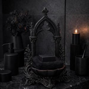 File STL per vassoio d'altare ornato in stile gotico, decorazioni scure (download digitale)