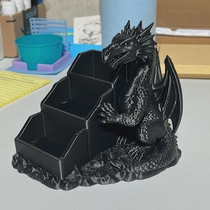 Arquivo STL para impressão 3D de organizador de dados de dragão, bandeja para dados de RPG, suporte para dados de Mahjong (Download digital) imagem 1