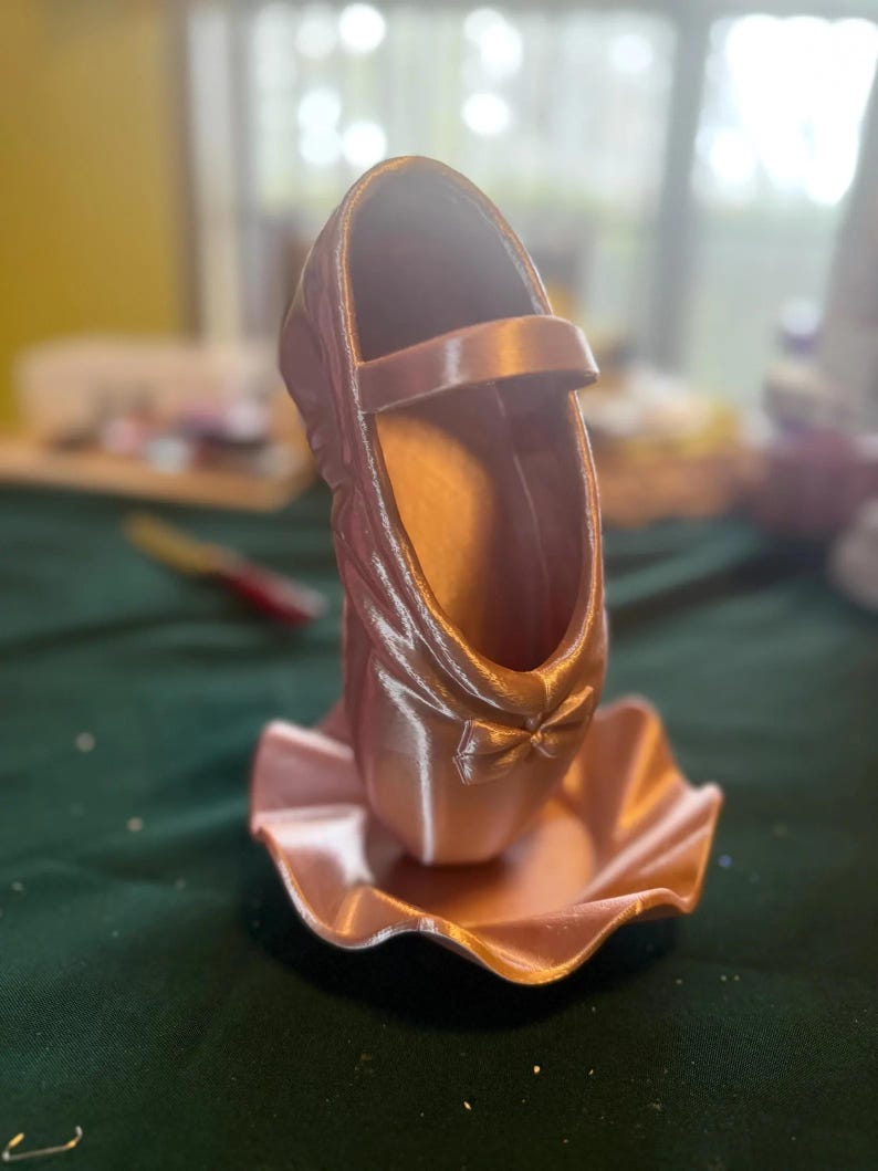 Ballet Shoe Vase STL | 3D Print, Balletcore Decor (Digital Download) image 3