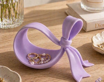 Sculptural Bow Jewelry Dish | Coquette Ribbon Catchall Tray (Digital Download)