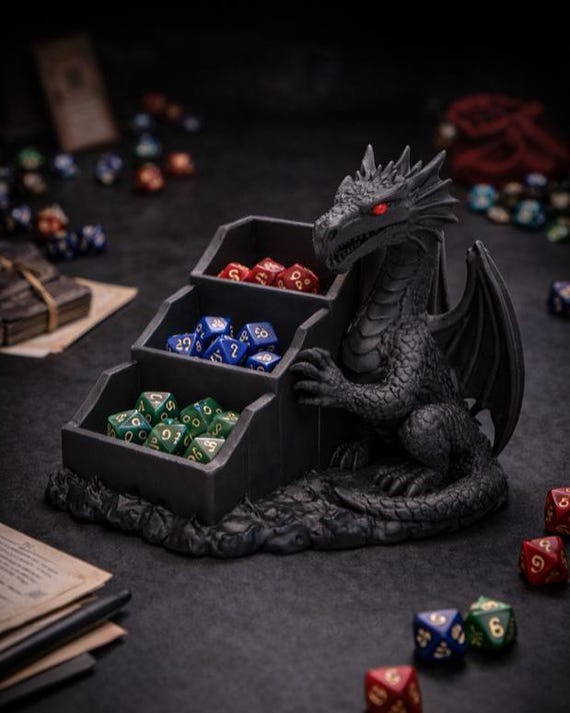3D Print Dragon Dice Organizer STL File, RPG Dice Tray (Digital Download)