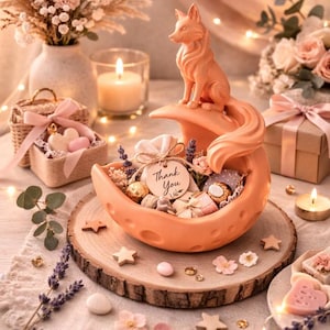 Fox Moon Bowl STL, Whimsical Nursery Decor 3D Print File (Digital Download)