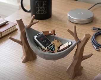 Tree Hammock Catchall Tray STL File, Nature Desk Organizer (Digital Download)