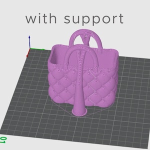 Quilted Bag Organizer STL File, 3D Print Girly Home Decor (Digital Download) image 8