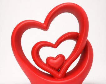 Abstract Heart Sculpture STL File, Modern 3D Print Decor (Digital Download)