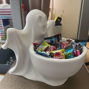 Spooky Ghost Candy Bowl STL, Halloween Treat Holder 3D Print File image 2
