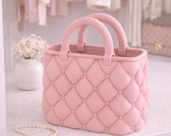 Quilted Bag Organizer STL File, 3D Print Girly Home Decor (Digital Download)