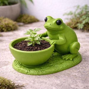 Frog Planter Bowl STL, Animal Decor, Mahjong Dice Holder(Digital File Download)