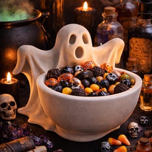 witchy halloween candy bowl spooky decor stl