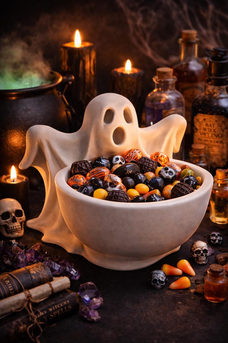 witchy halloween candy bowl spooky decor stl