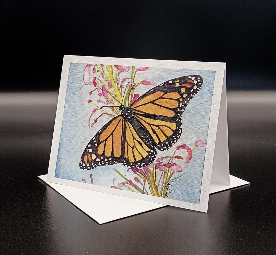 Monarch Butterfly Blank Note Card - Etsy