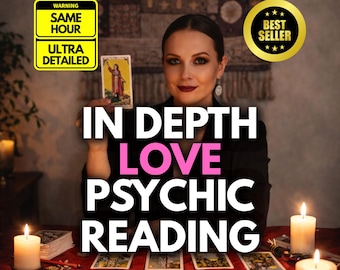 In-Depth Love Tarot Reading • Psychic Love Reading &Honest Soulmate Insights • Twin Flame Relationship Clarity • Same Hour Delivery