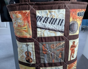 Large quilted Tote Bag