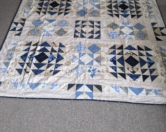Individuele handgemaakte 100% katoenen patchworkquilt
