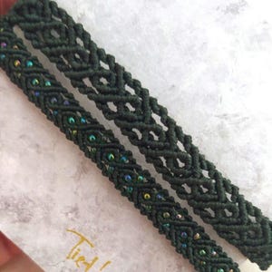 Couple bracelet set handmade adjustable macrame jewelry